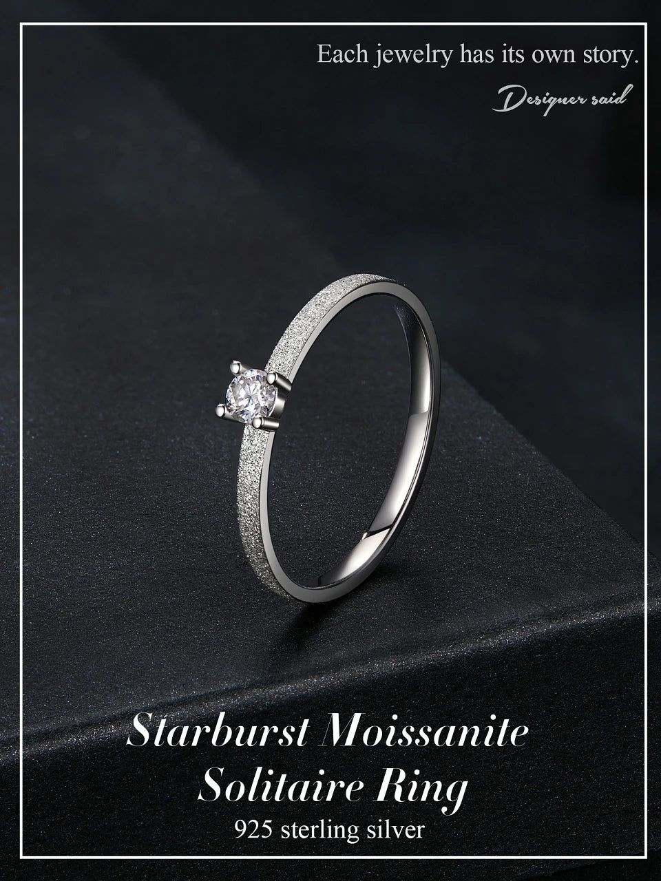 Classic Moissanite Wedding Ring - Vakasi