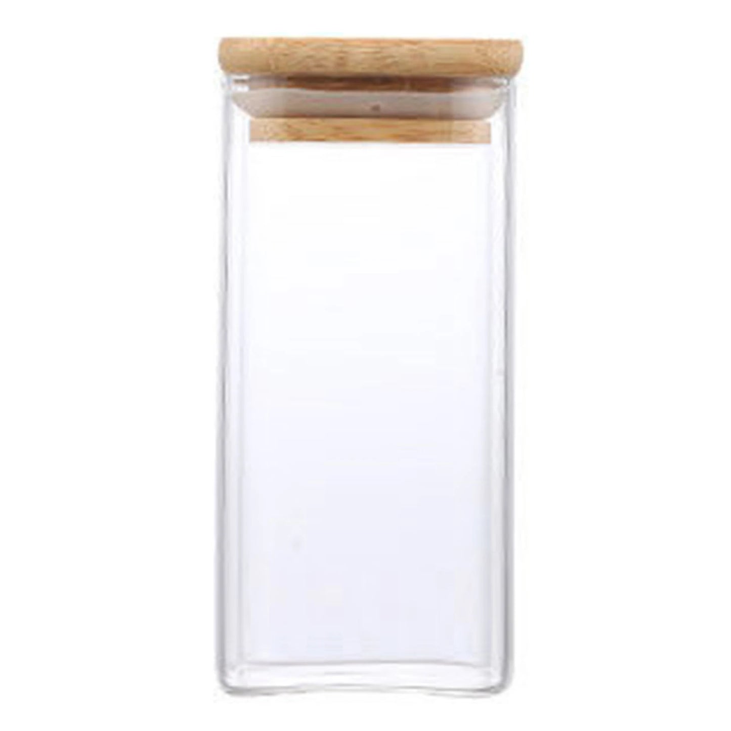 Glass Food Storage Containers With Wooden Lid Kitchen Snack Fruit Candy Nut Sundries Coffee Storage Organizer for Kitchen