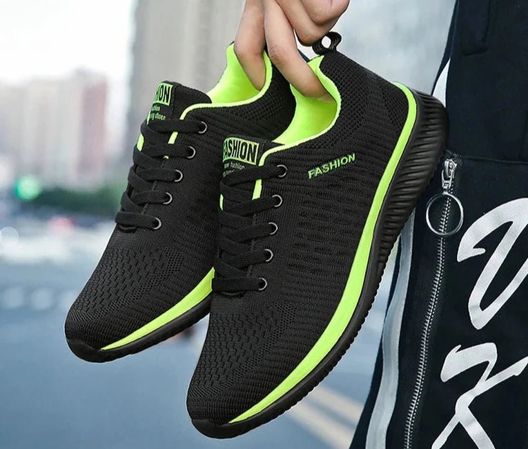 Men Women Knit Sneakers Breathable Athletic Running Walking Gym Shoes Js