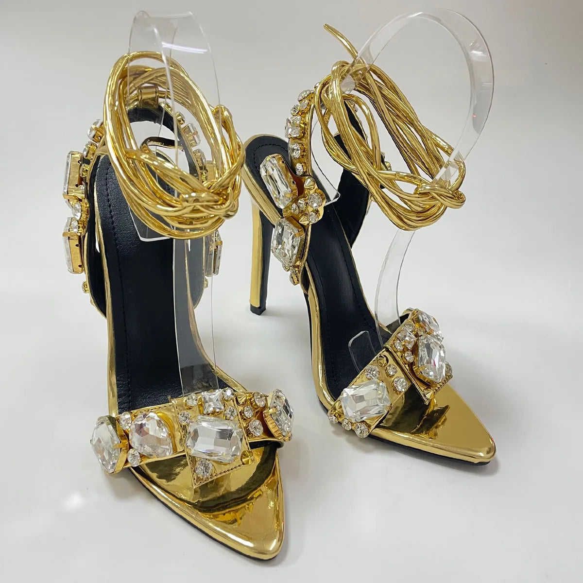 Wedding Crystal Diamond High Heels - Vakasi