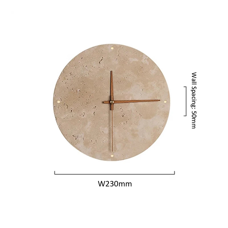 Nordic Marble Wall Clock and Lamp Vakasi