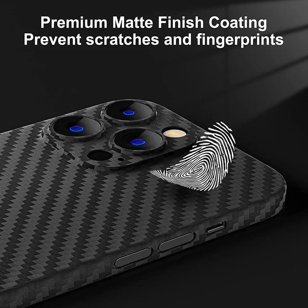 Luxury Ultra Thin Carbon Fiber Matte Case