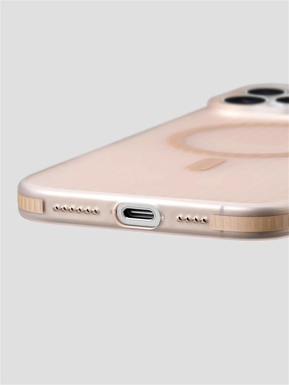 Corrugated Pattern Non-slip Magnetic Wireless Charge Matte Case For iPhone 16 15 Plus 14 13 12 Pro Max Magsafe Bumper Hard Cover