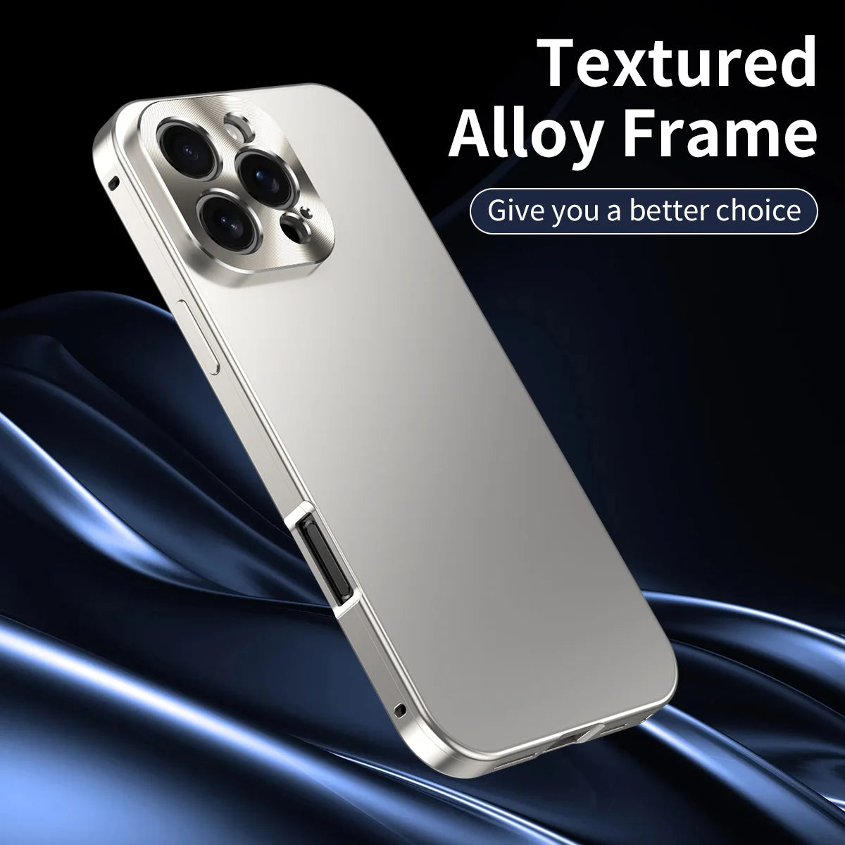 Metal Frame Phone Case For Iphone 15 16 Pro Max 16 15 Plus Luxury Aluminum PC Back Panel Phone Cover For IPHON 15 16 Promax