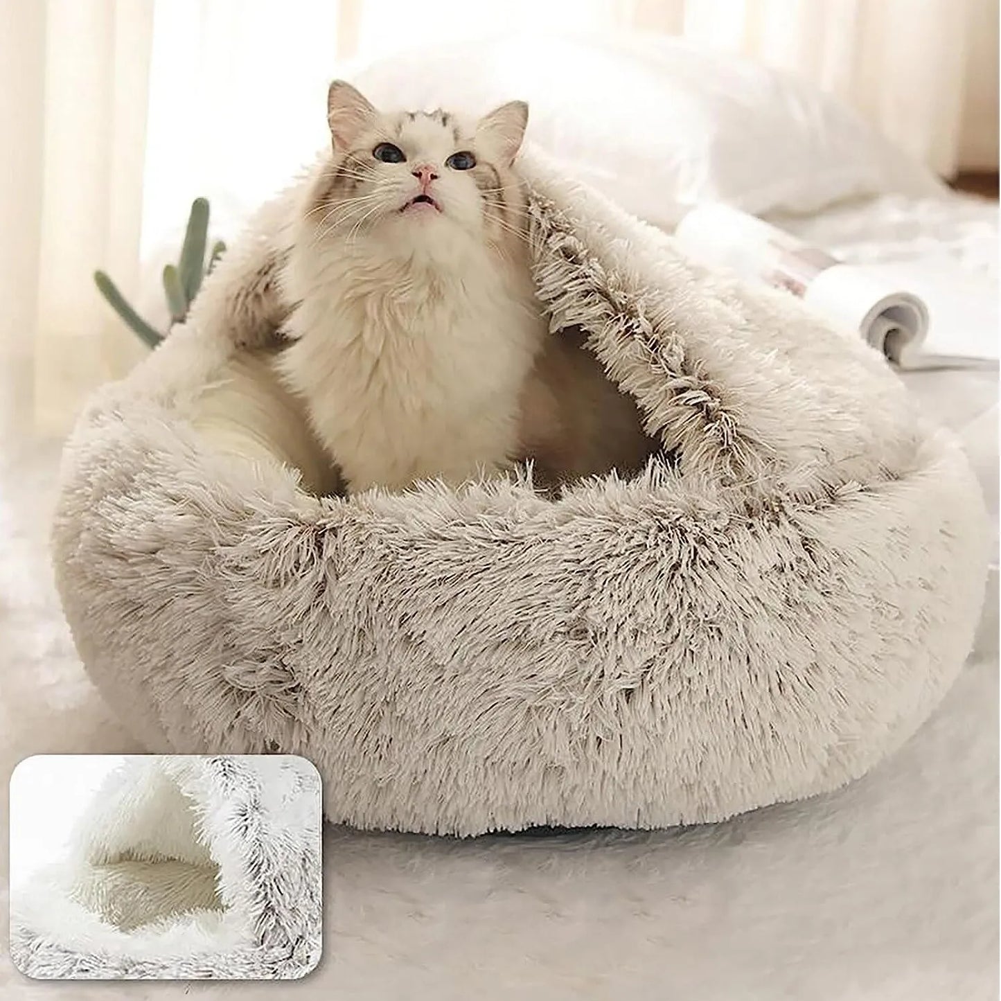 Soft Plush Pet Round Bed Js