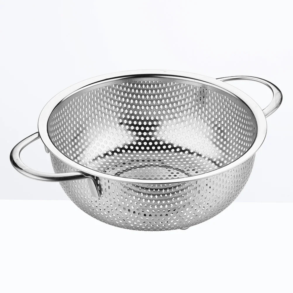 Mesh Skimmer Spoon Noodle Strainer Steamer Pasta Fruit and Vegetable Basket Rice Colander Stainless Steel Large Drain