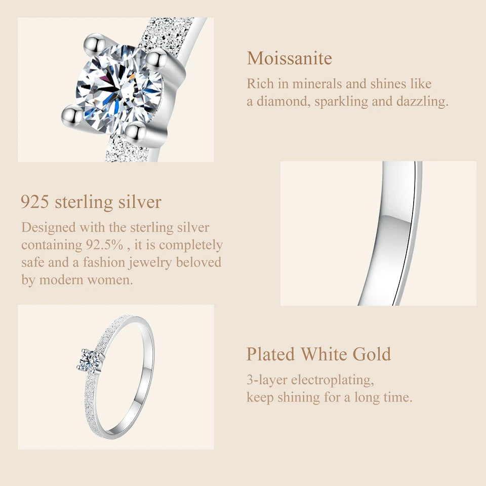 Classic Moissanite Wedding Ring - Vakasi