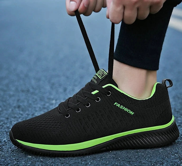 Men Women Knit Sneakers Breathable Athletic Running Walking Gym Shoes Js