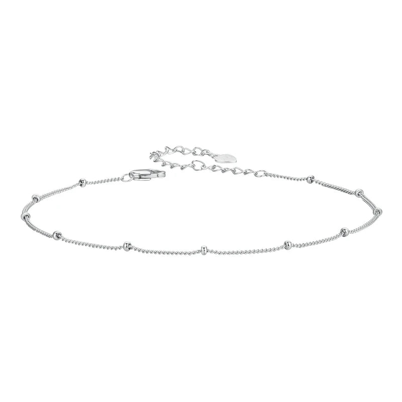 Silver Snake Chain Anklet Bracelet