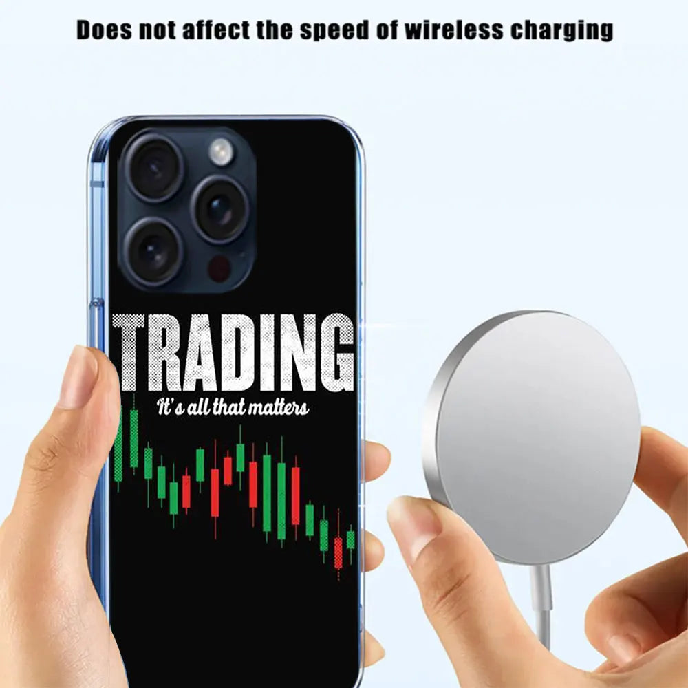 Day Trader Trader Trading Clear Case For Apple iPhone 12 13 Mini TPU 11 14+ 15 16 Pro Max Capa Plus XR X XS Max Phone Cover Sili