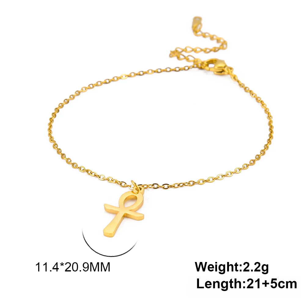 Lucktune Egypt Cross Anklets Bracelet