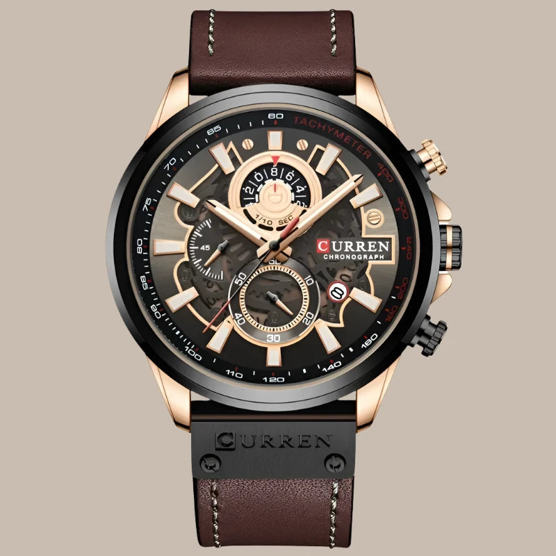 Luxury Genuine Leather Watch Vakasi