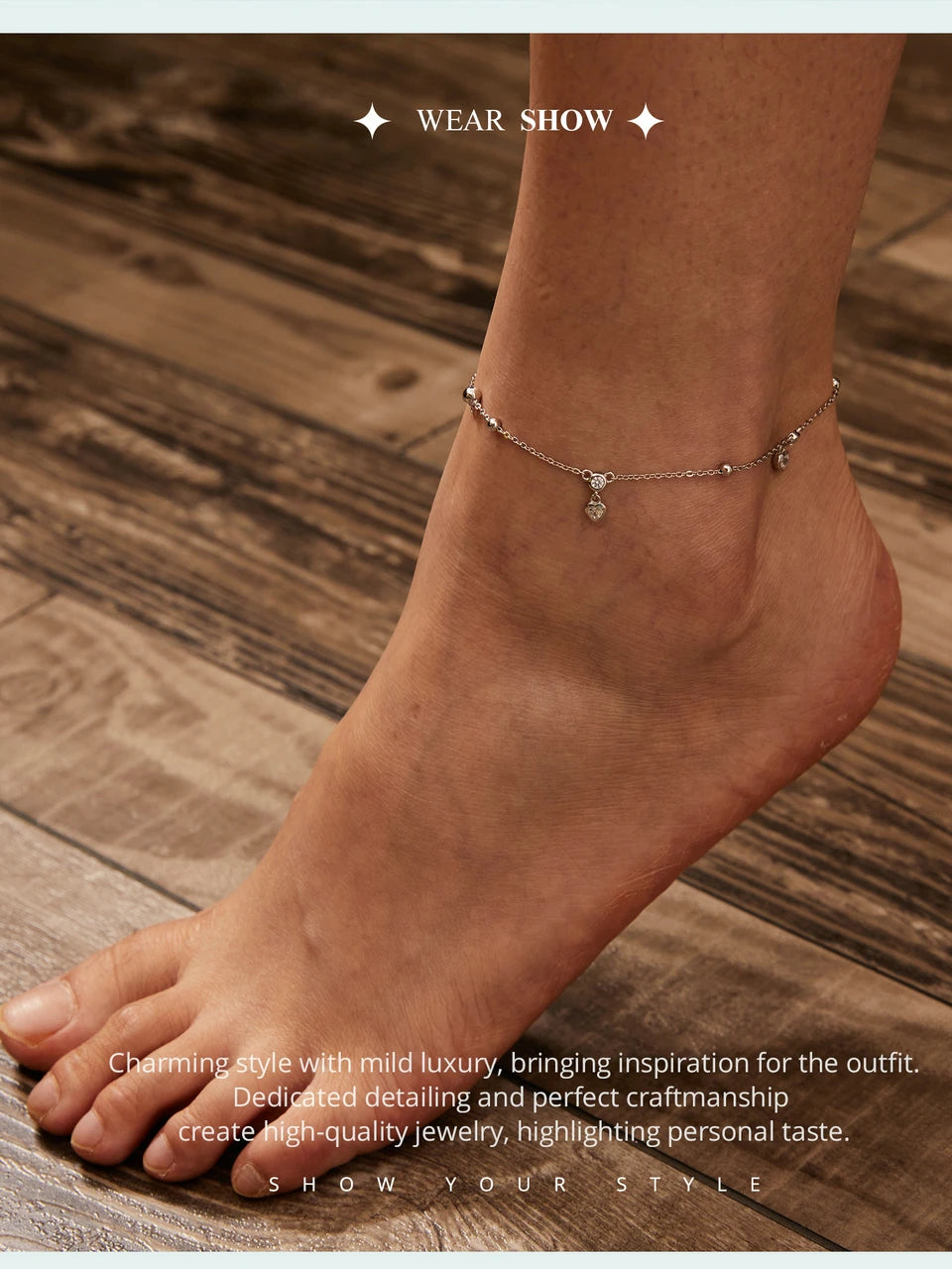 Silver Snake Chain Anklet Bracelet