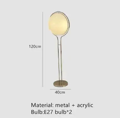 Modern Designer Floor Lamps Bauhaus Art White Glass Ball Lights Living Room Hotel Study Lofa Bedroom Bedside Home Decor Fixtures