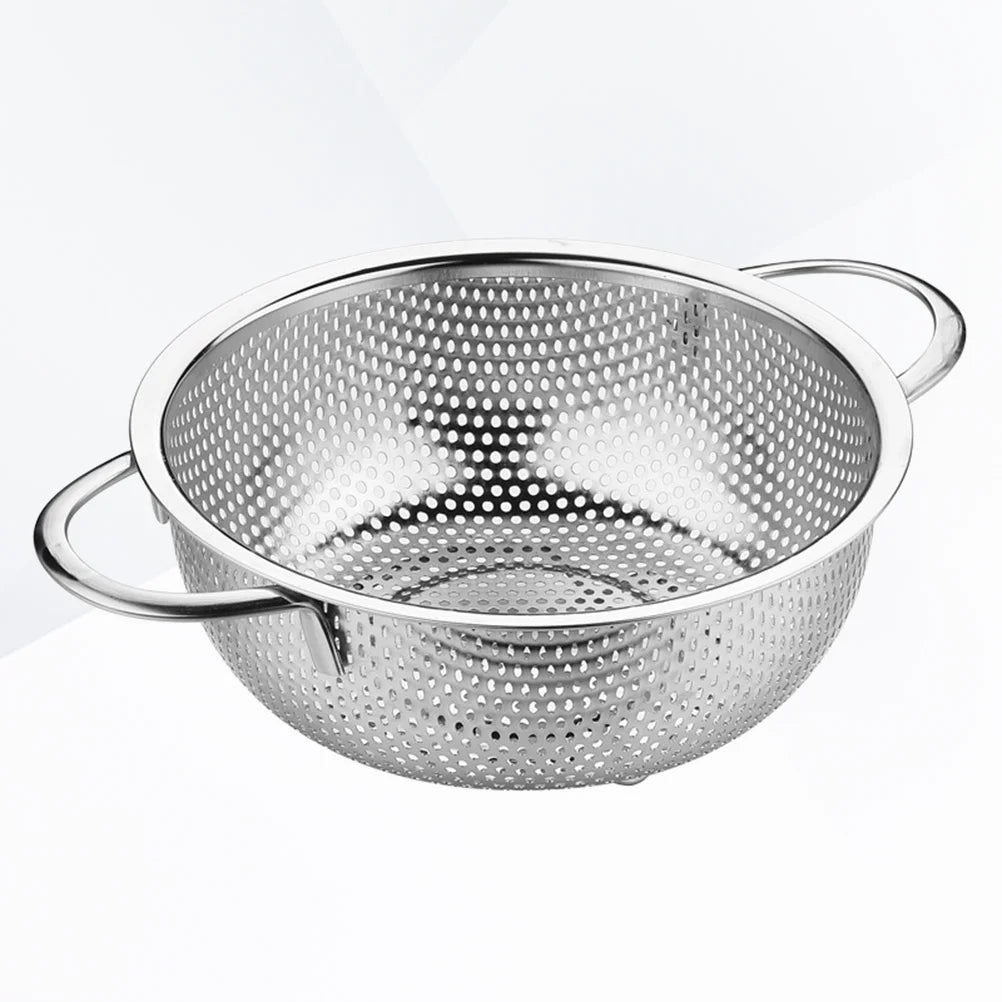 Mesh Skimmer Spoon Noodle Strainer Steamer Pasta Fruit and Vegetable Basket Rice Colander Stainless Steel Large Drain