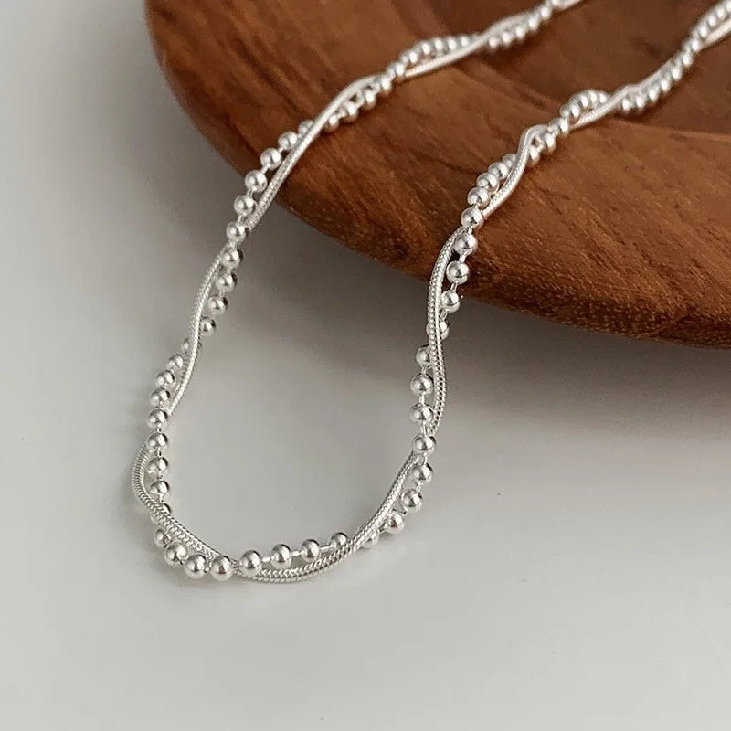 Double Layer Snake Bone Chain Necklace