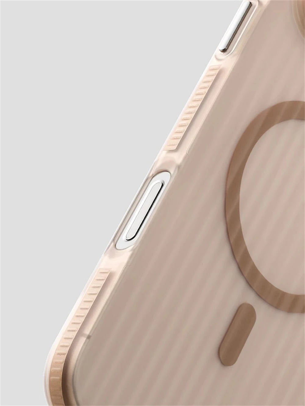 Corrugated Pattern Non-slip Magnetic Wireless Charge Matte Case For iPhone 16 15 Plus 14 13 12 Pro Max Magsafe Bumper Hard Cover