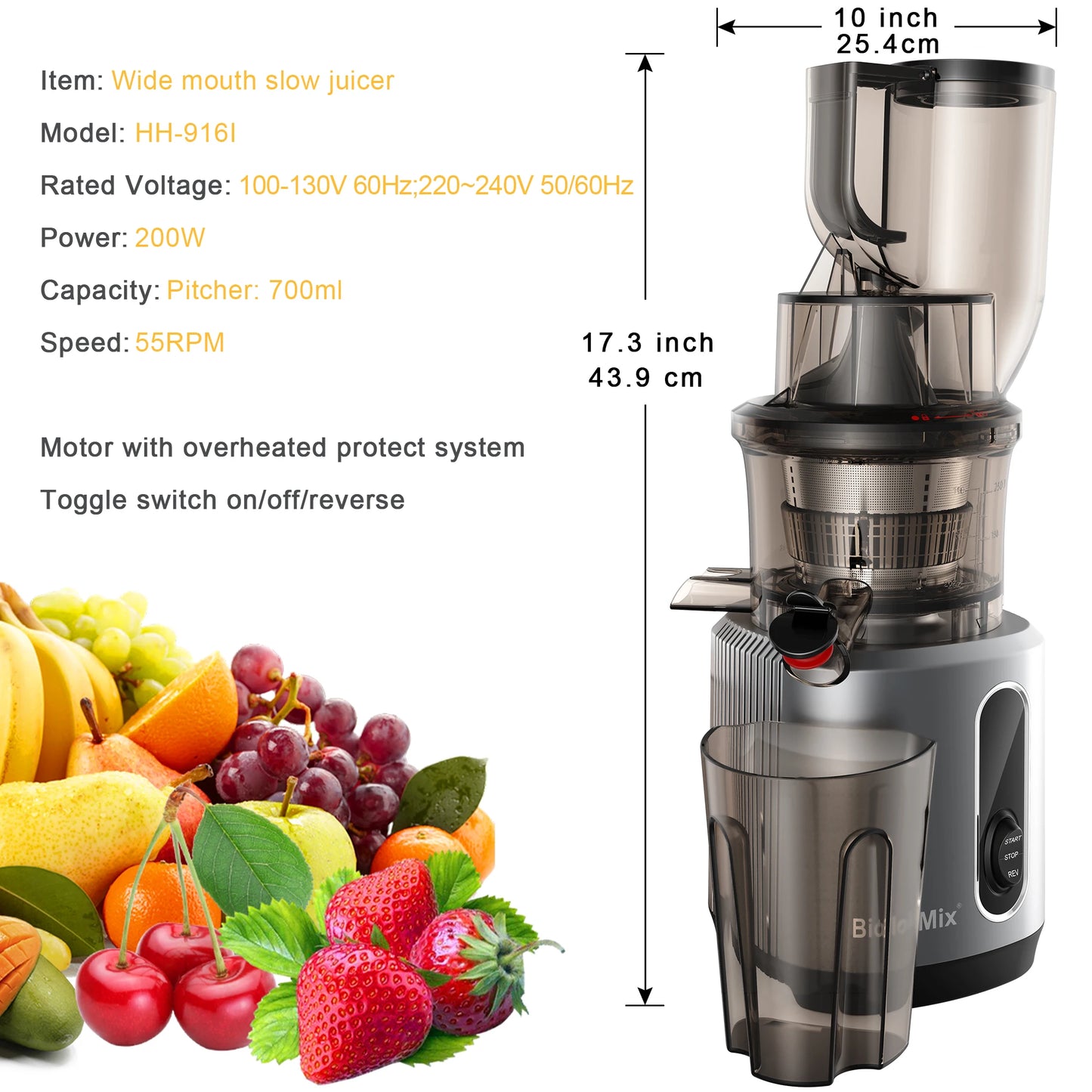 Cold Press Powerful Juicer Vakasi