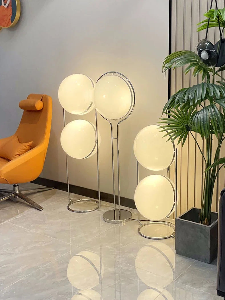 Modern Designer Floor Lamps Bauhaus Art White Glass Ball Lights Living Room Hotel Study Lofa Bedroom Bedside Home Decor Fixtures