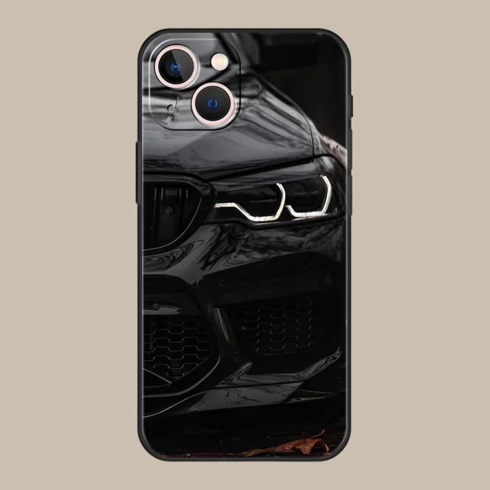 Cool Sports Black Car Phone Case Cover for iPhone 16 15 14 13 12 Pro Max XR XS 11 7 8 Plus Shockproof Silicone Soft Shell Capas