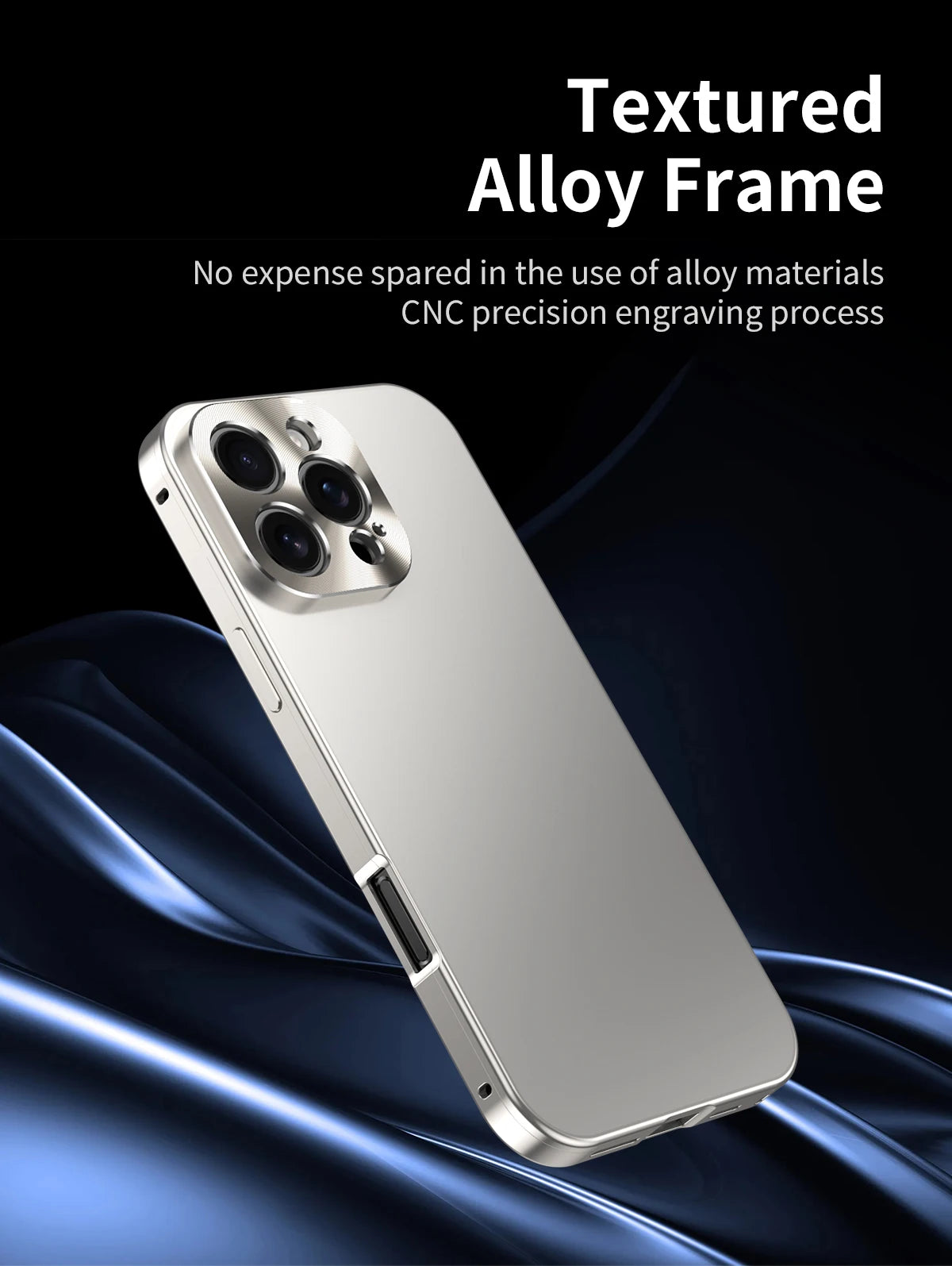 Metal Frame Phone Case For Iphone 15 16 Pro Max 16 15 Plus Luxury Aluminum PC Back Panel Phone Cover For IPHON 15 16 Promax