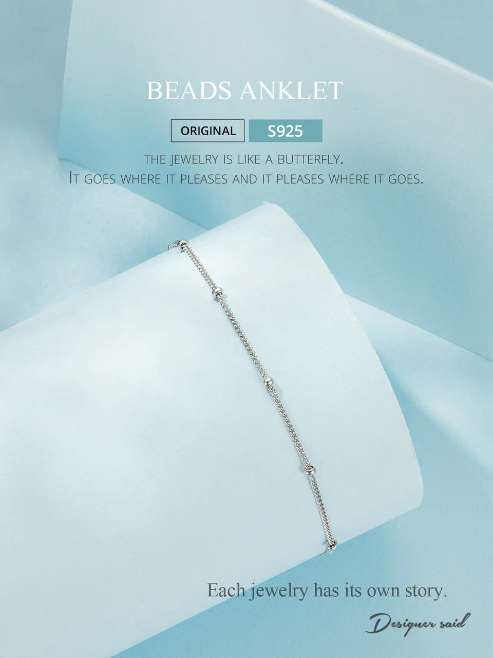 Silver Snake Chain Anklet Bracelet