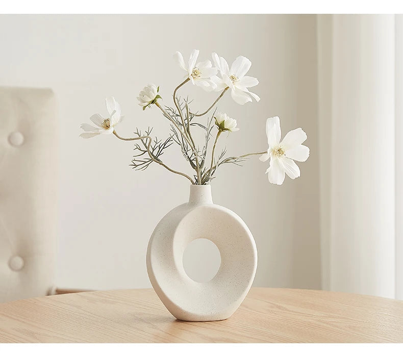 Nordic Style Ceramic Donut Vase Vakasi