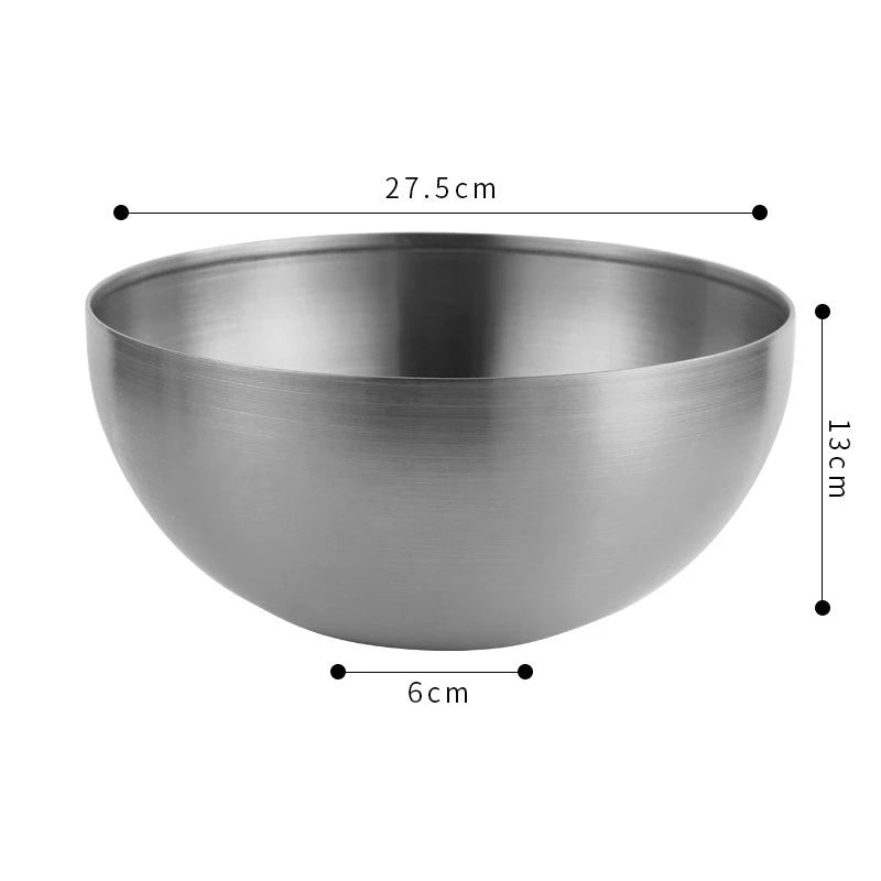 Creative Stainless Steel Ramen Bowl Korean Friut Salad Bowl Golden Soup Bowls Single Layer Home Tableware Kitchen Utensils