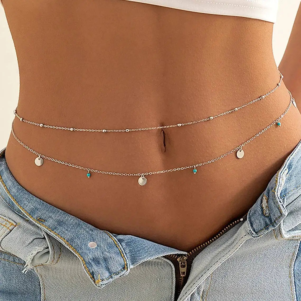 Modern Geometric Waist Chain