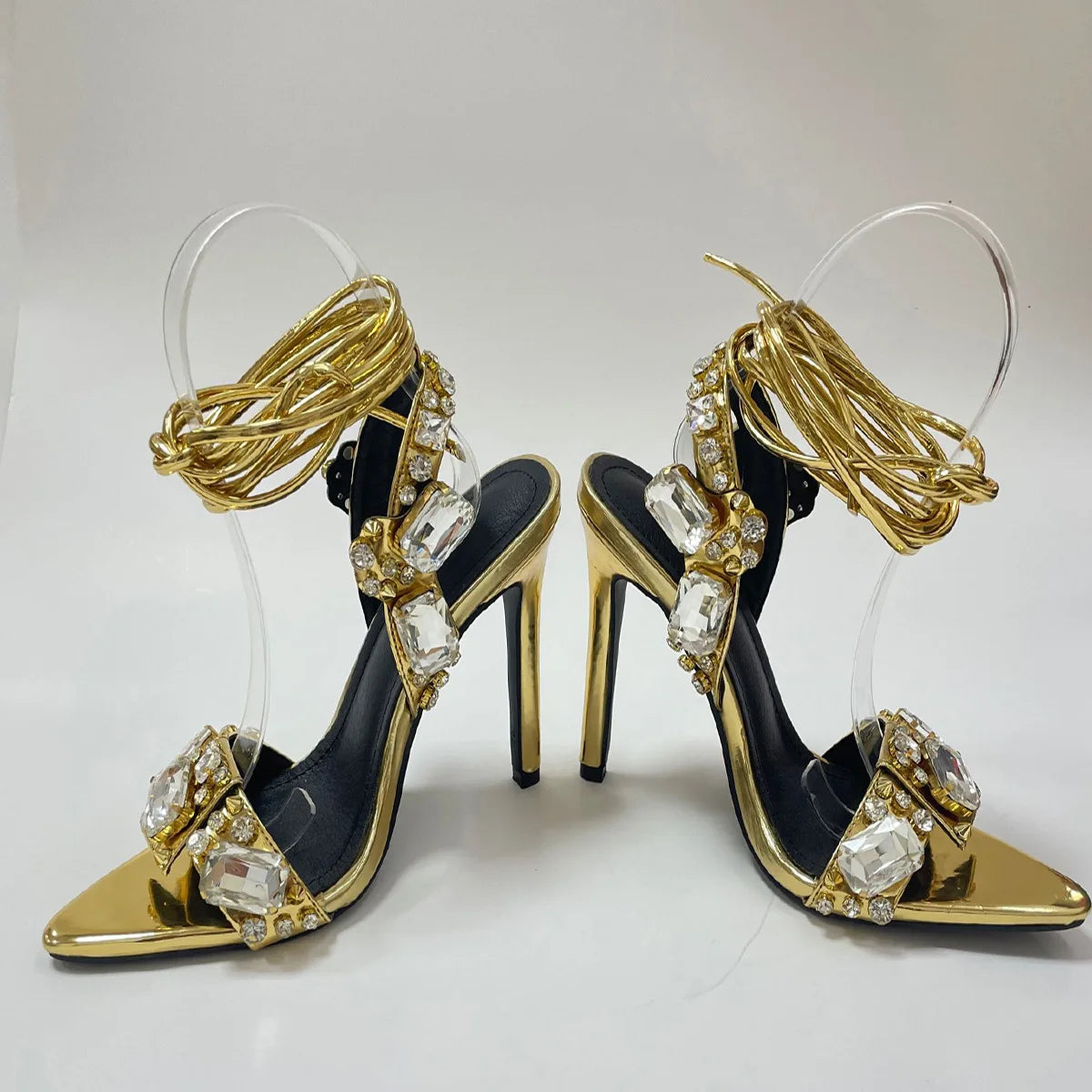 Wedding Crystal Diamond High Heels - Vakasi