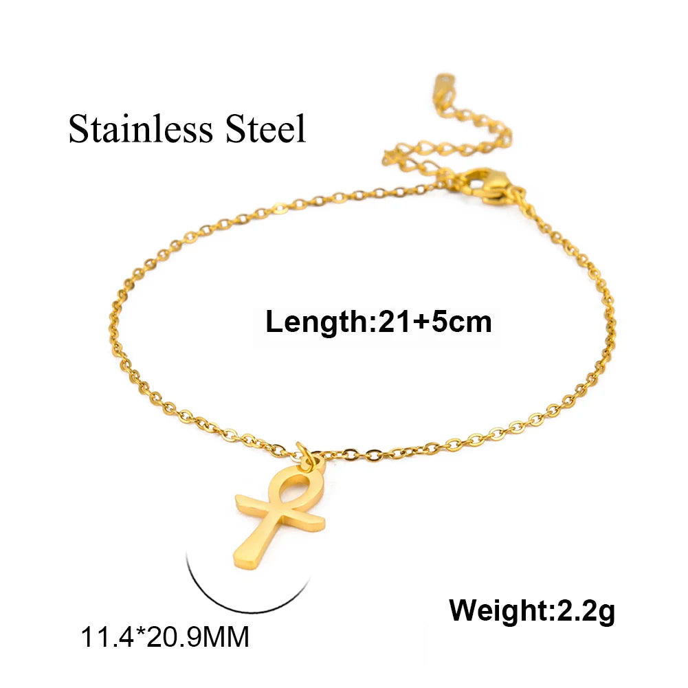 Lucktune Egypt Cross Anklets Bracelet