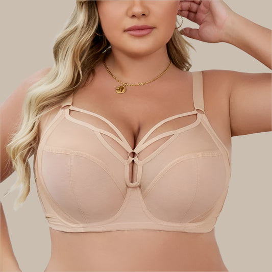 Large Size Lingerie Sexy Womens Bandage Minimizer Bra Full Coverage Non Padded Underwire 38 40 42 44 C D DD Female Breathable - Vakasi