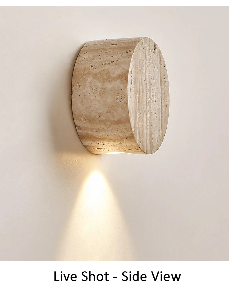 Wabi Sabi Natural Stone Wall Lamp Vakasi