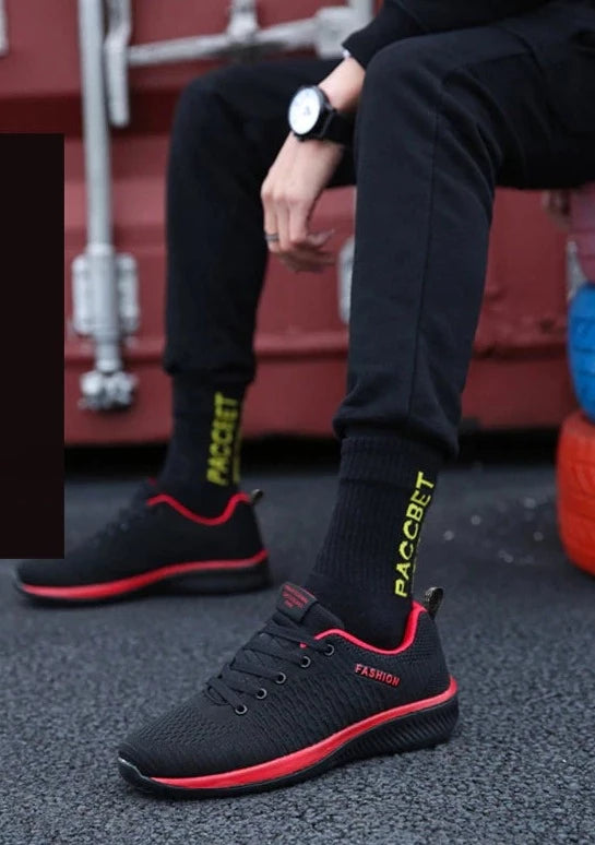 Men Women Knit Sneakers Breathable Athletic Running Walking Gym Shoes Js