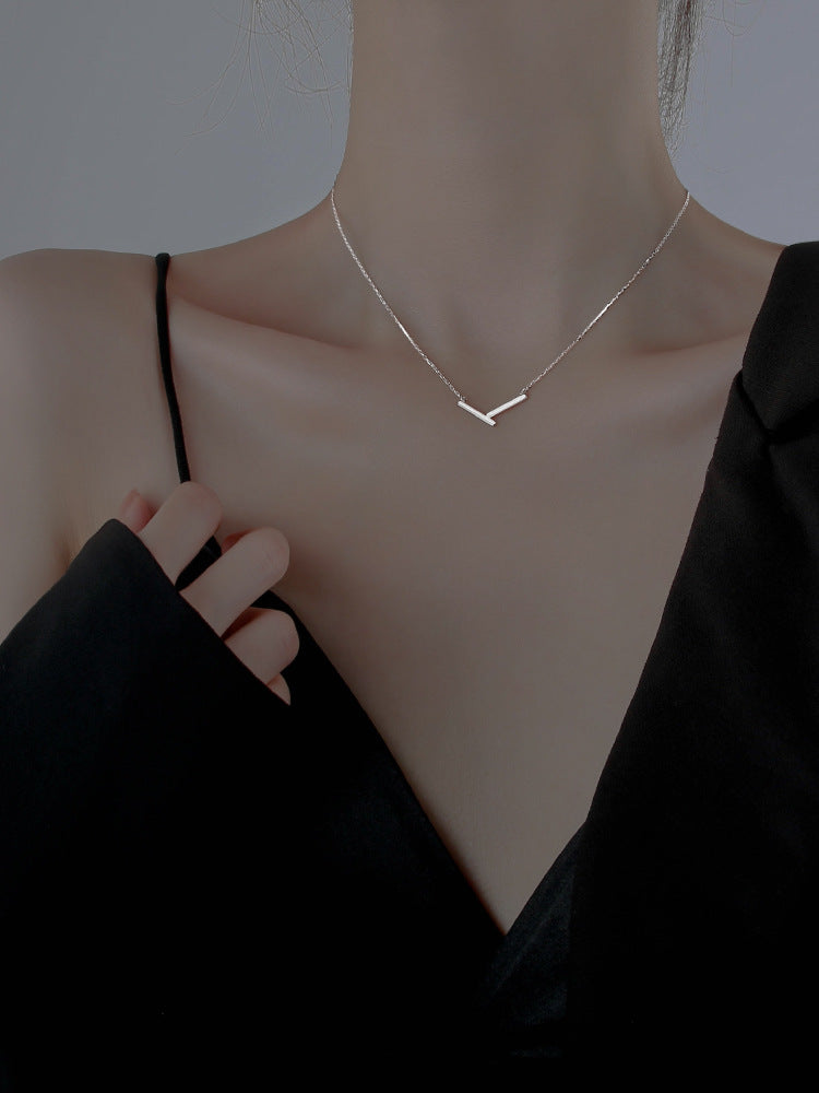 Trendy 925 Sterling Silver Geometry Necklace