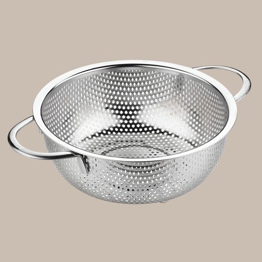 Mesh Skimmer Spoon Noodle Strainer Steamer Pasta Fruit and Vegetable Basket Rice Colander Stainless Steel Large Drain