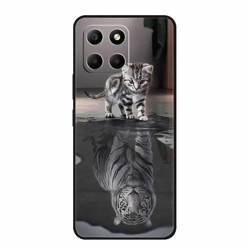 For Honor X6b Case HonorX6b Coque Black Silicone Soft Back Cover Case For Honor X6b Phone Case Cover X 6 b 6.56" Funda Shell Bag