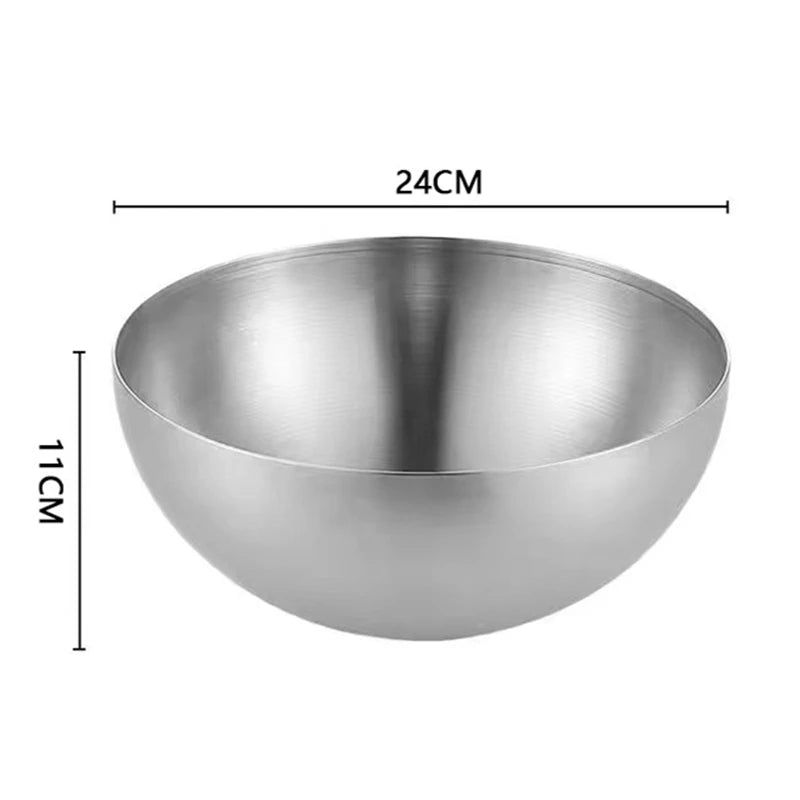 Creative Stainless Steel Ramen Bowl Korean Friut Salad Bowl Golden Soup Bowls Single Layer Home Tableware Kitchen Utensils