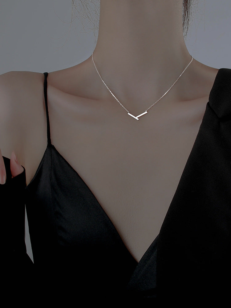 Trendy 925 Sterling Silver Geometry Necklace