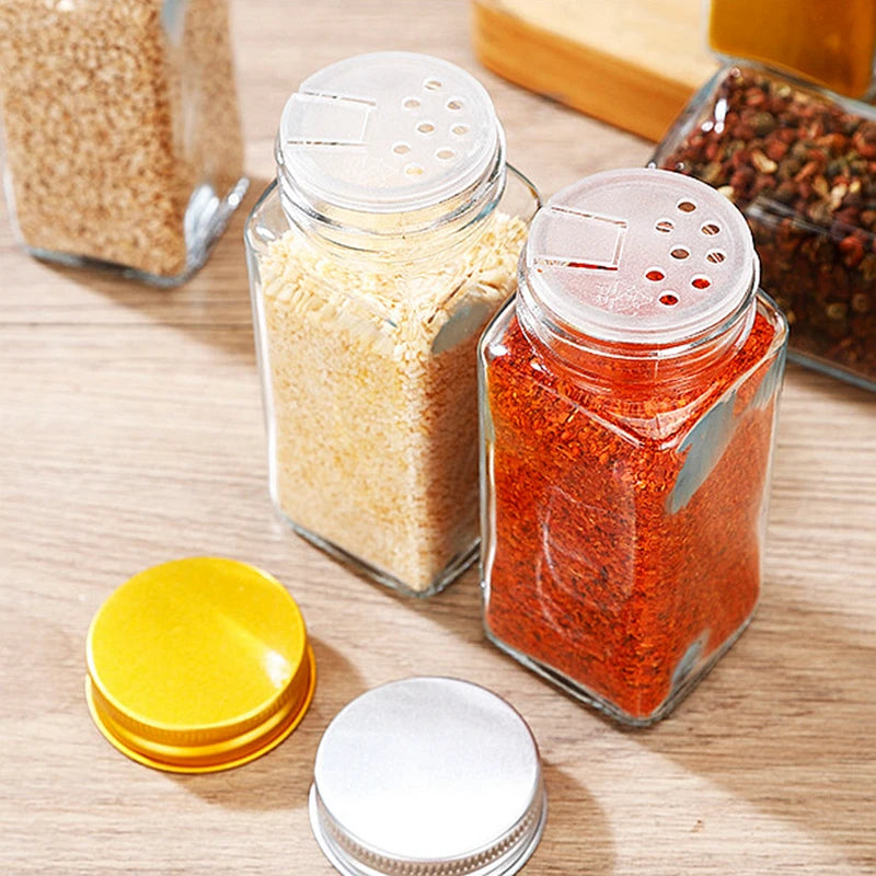 12 Units 120ml 4oz Glass Seasoning Bottle Salt and Pepper Shaker Kitchen Glass Spice Jars Glass Honey Jar