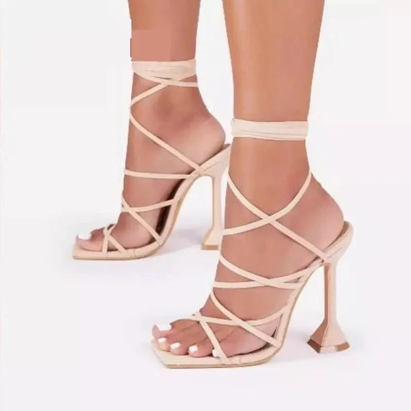 Square Toe Spike  High Heels - Vakasi