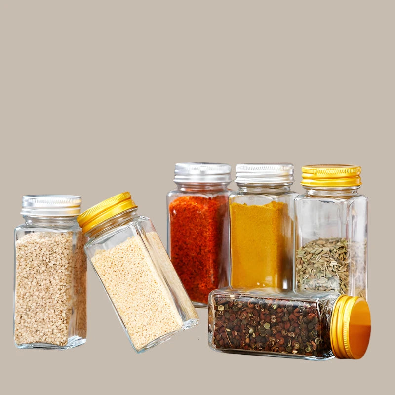 12 Units 120ml 4oz Glass Seasoning Bottle Salt and Pepper Shaker Kitchen Glass Spice Jars Glass Honey Jar