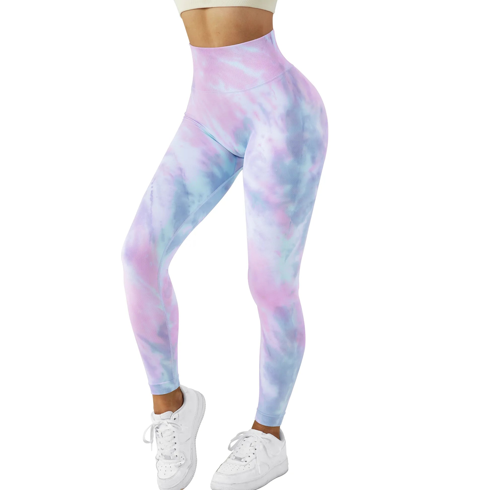 Seamless Leggings for Women Fitness Yoga Pants High Waist Tie Dye Legging Workout Scrunch Butt Lifting Sports Gym Tights Woman - Vakasi