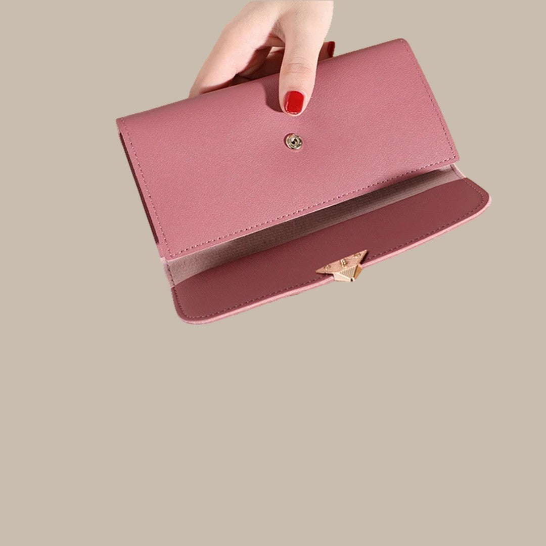 Elegant Classic Soft Leather Wallets for Women Vakasi