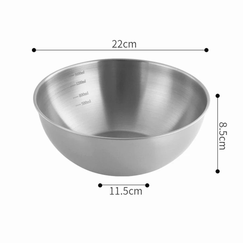 Creative Stainless Steel Ramen Bowl Korean Friut Salad Bowl Golden Soup Bowls Single Layer Home Tableware Kitchen Utensils