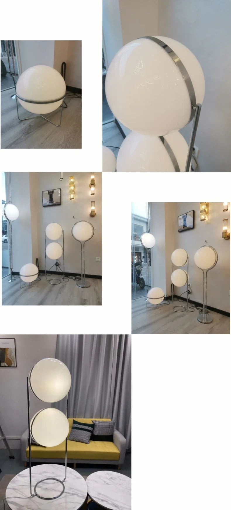 Modern Designer Floor Lamps Bauhaus Art White Glass Ball Lights Living Room Hotel Study Lofa Bedroom Bedside Home Decor Fixtures