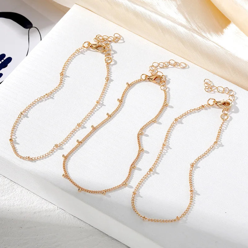 Trendy Beads Multilayer Summer Anklet