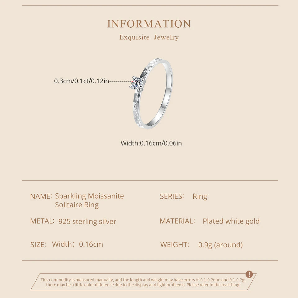 Classic Moissanite Wedding Ring - Vakasi