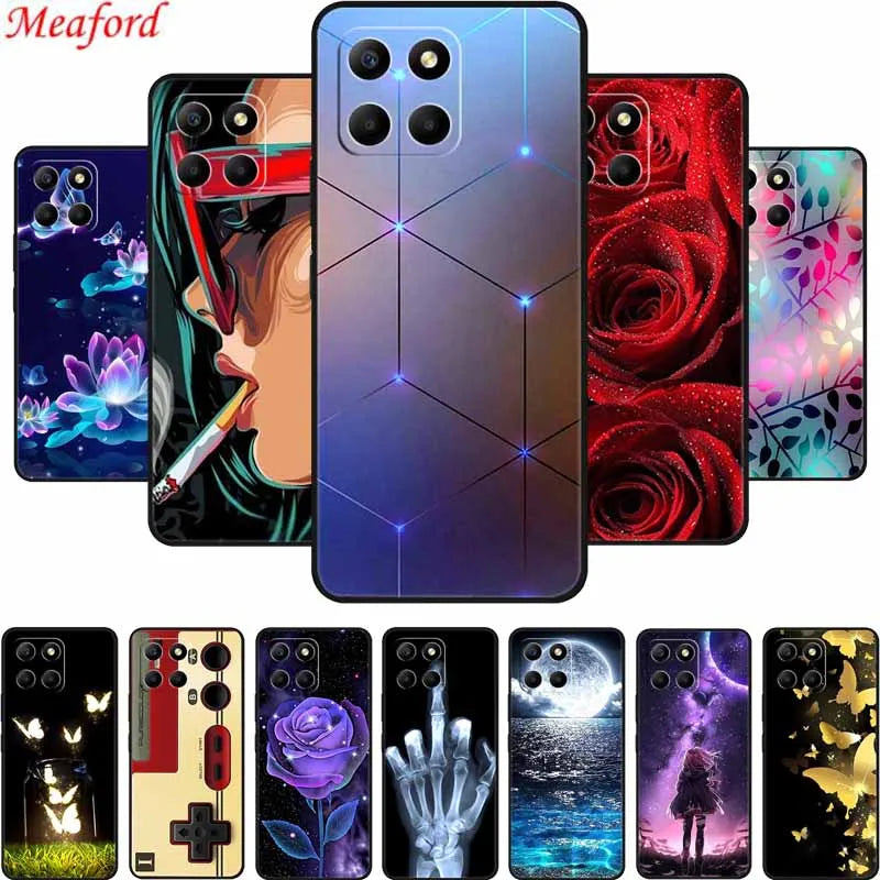 For Honor X6b Case HonorX6b Coque Black Silicone Soft Back Cover Case For Honor X6b Phone Case Cover X 6 b 6.56" Funda Shell Bag