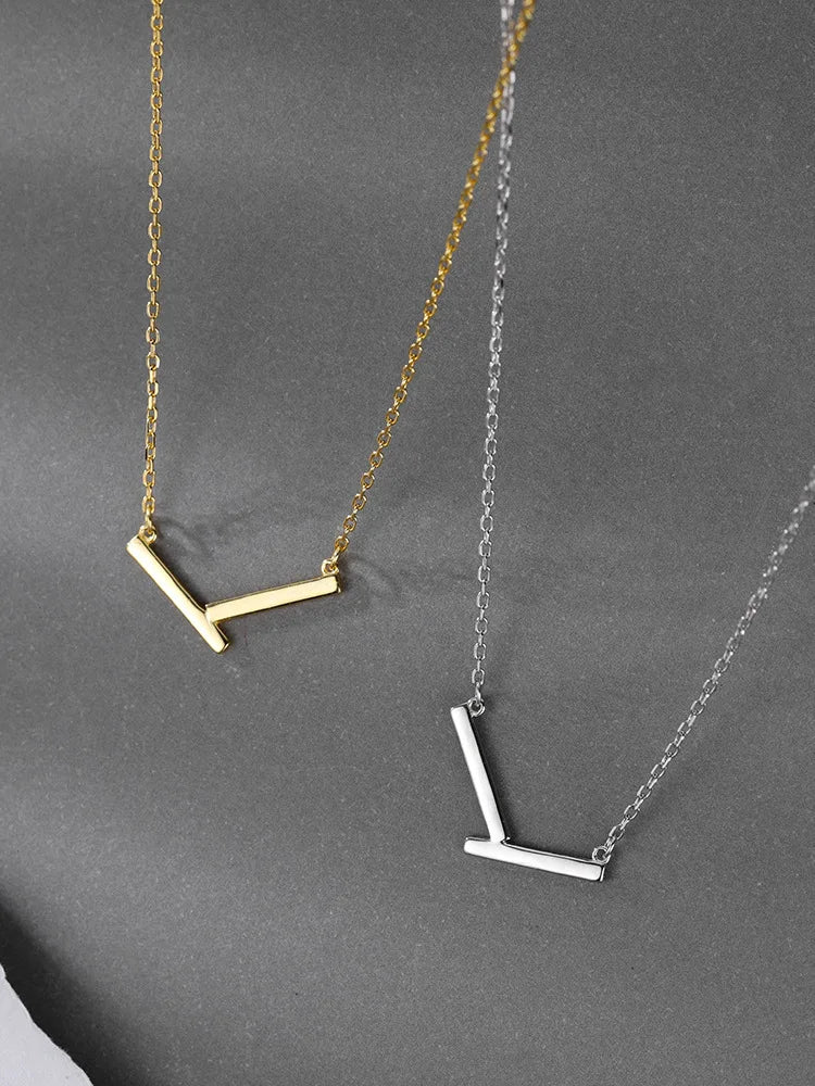 Trendy 925 Sterling Silver Geometry Necklace